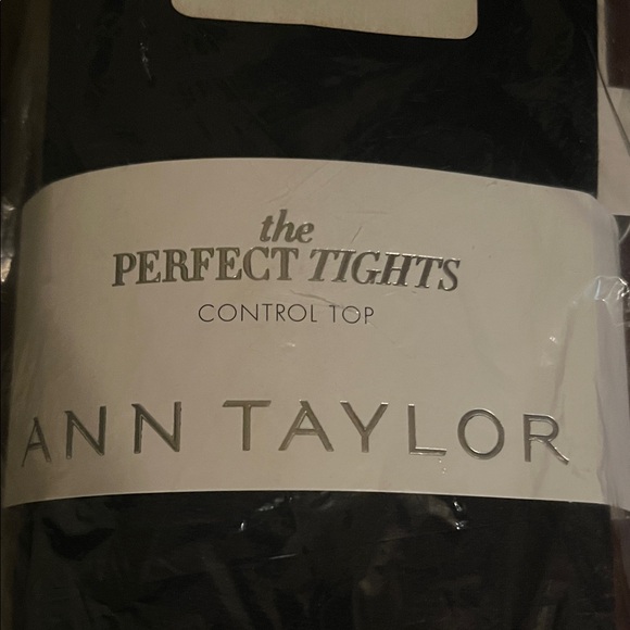 Ann Taylor Black Control Top Perfect Tights, NWT, Size Large - Picture 2 of 5
